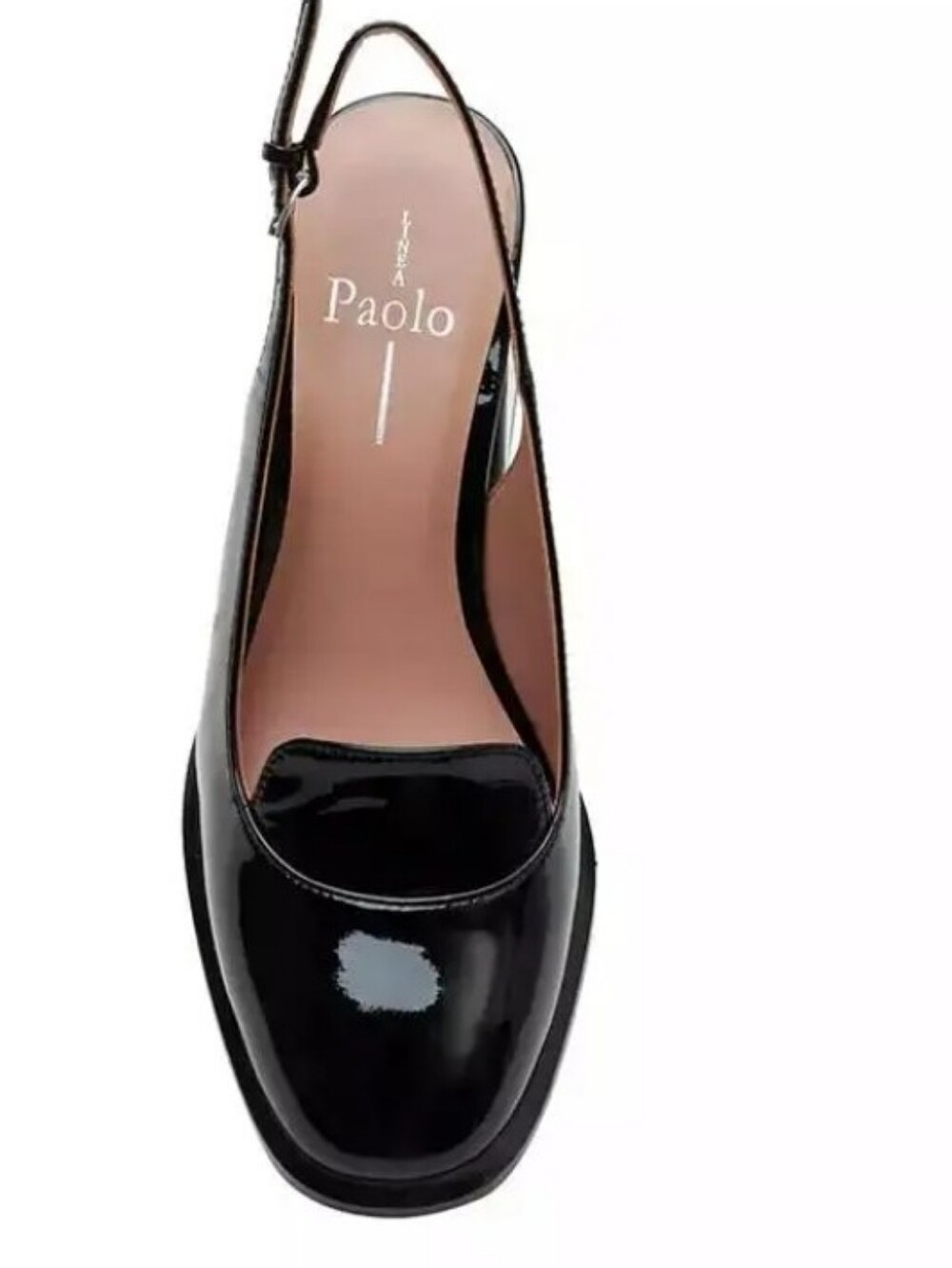 Classic Patent Black Pumps with Block Heel - Picture 6 of 11